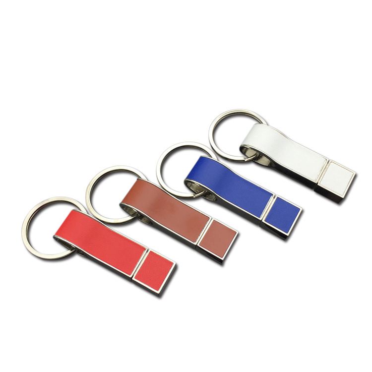 Llavero de cuero Pendrive Con Logotipo