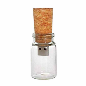 Pendrive Botella de cristal y corcho