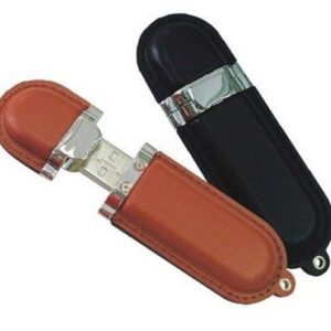 Pendrive Capsula de Cuero con logotipo