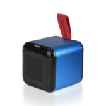 Mini Altavoz Inalambrico Cubo Azul con logotipo