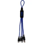 Cable cargador personalizado logo luz led azul