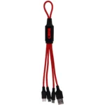 Cable cargador personalizado logo luz led rojo