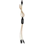 Cable cargador personalizado metalizado logo led oro