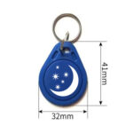 Llavero NFC NTAG 213 Personalizado Azul logotipo a color