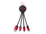 Cables de carga led personalizados 3 + 1 Rojo