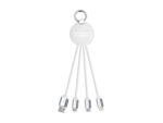 Cables de carga led personalizados 3 + 1 blanco