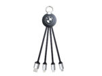 Cables de carga led personalizados 3 + 1 negro